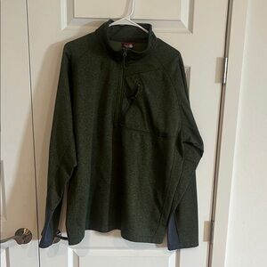 The North Face Olive Green Half-Zip Pullover